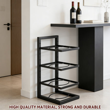 4 Tier Kitchen Cookware Storage Rack Pot Pan Organiser Countertop Cabinet Shelf