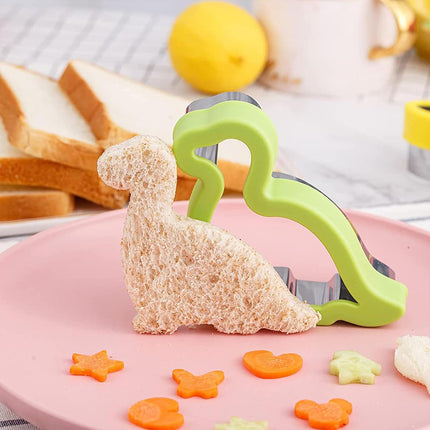 12PCS Sandwich Cutters Cartoon Cookie Molds Food Grade For Baking Decoration