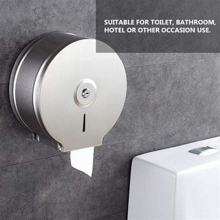 Stainless Steel Toilet Paper Box Large Roll Dispenser Waterproof Tissue Holder