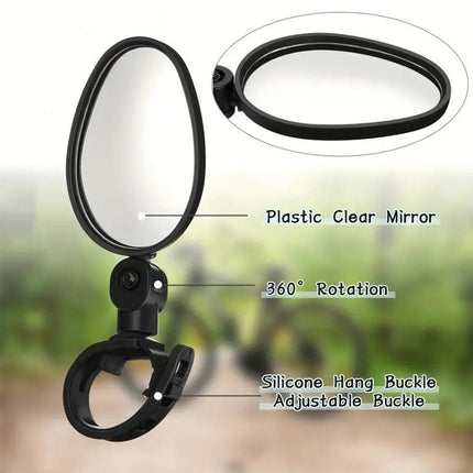 2pcs Bike Rear View Mirrors Adjustable Mountain Bike Handlebar Mirrors Cycling