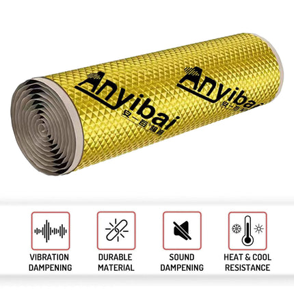 3.2m Car Sound Deadening Roll Self-Adhesive Noise Insulation Foam Doors Floors