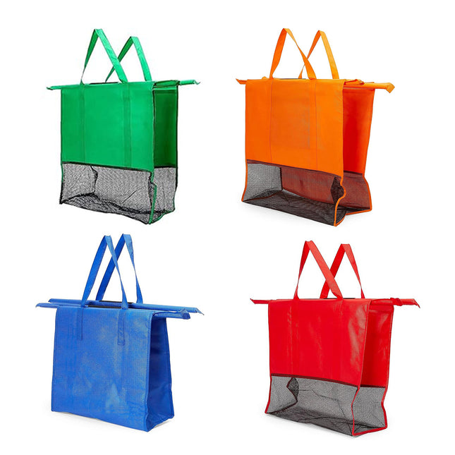 Shopping Tote Bag Set Reusable 4pcs Foldable Nonwoven Large Capacity  Carrier