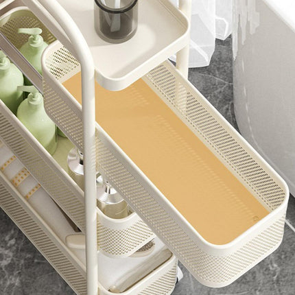 Multi Shelf Bathroom Storage Trolley Organizer with Pull Out Drawer Unit Stand