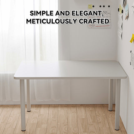Compact Computer Desk White Study Table Home Office Workstation 100x60cm