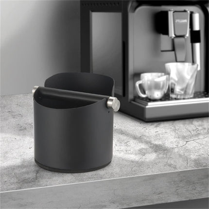 Stainless Steel Coffee Grounds Knock Box Round Tap Bucket for Household Espresso