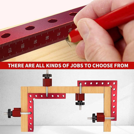 Right Angle Ruler Woodworking Clamp L Type Scribe Positioning Holder Tool