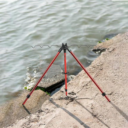 120cm Fishing Rod Holder Ground Insert Triangle Support Stand Casting Rod Rest