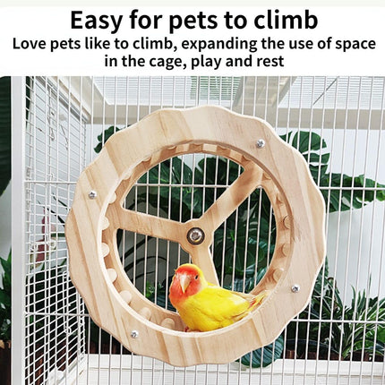 Wooden Parrot Toy Bird Cage Climbing Ladder Swing Stand Play Accessories
