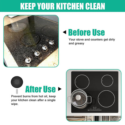 Kitchen Grease Screen Oil Splash Protection Reusable Heat Resistant Easy Clean