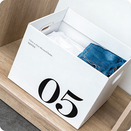 2PCS Paper Storage Box Large Capacity Portable Minimalist Design Home Storage