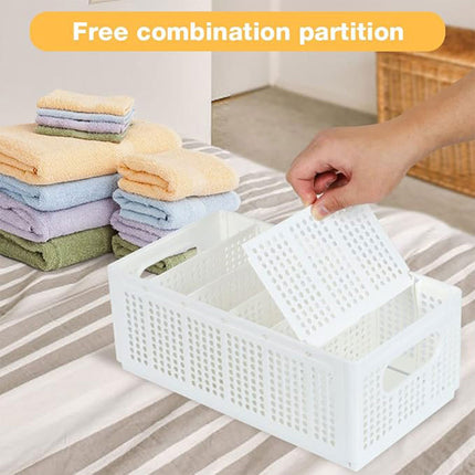 Wardrobe Storage Basket Set Multi-Size Compartment Boxes for Clothes Storage