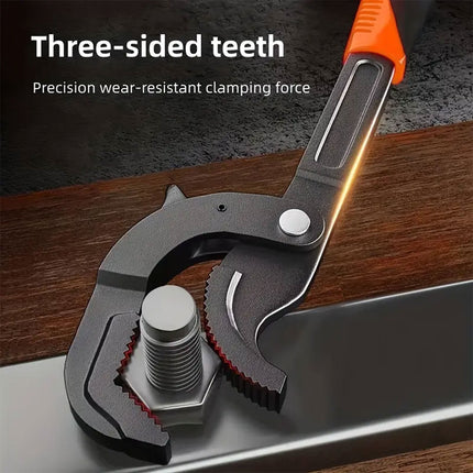 Pipe Wrench Quick Adjust Spanner Multi Functional Water Pipe Tool Heavy Duty