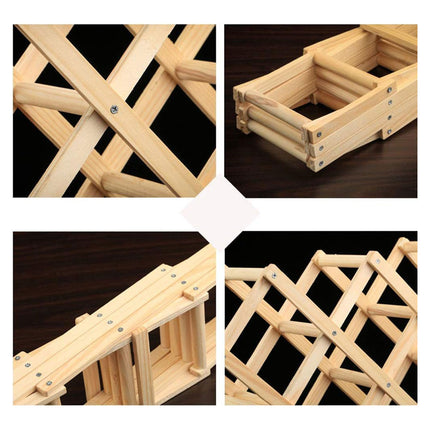 Wine Rack Wooden Display Rack Holds 5 or 10 Bottles for Home Decor Sturdy Durable