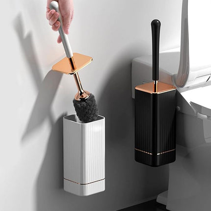 Wall Mounted Toilet Brush Holder Set Bathroom Cleaning Brush for Home Restroom