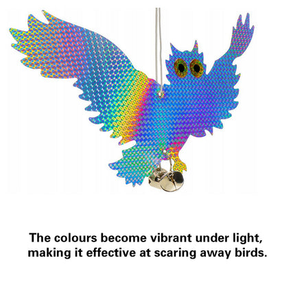 Reflective Owl Bird Deterrent Hanging Garden Yard Pest Control Outdoor