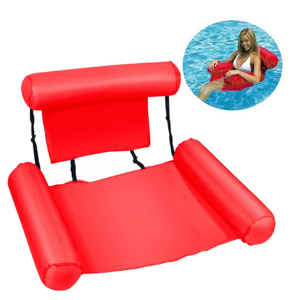 Inflatable Pool Lounge Chair Floating Recliner Seat for Pool Relaxation