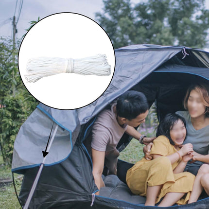 White Braided Rope Nylon Core Spun Rope Wear Resistant Binding Umbrella Rope