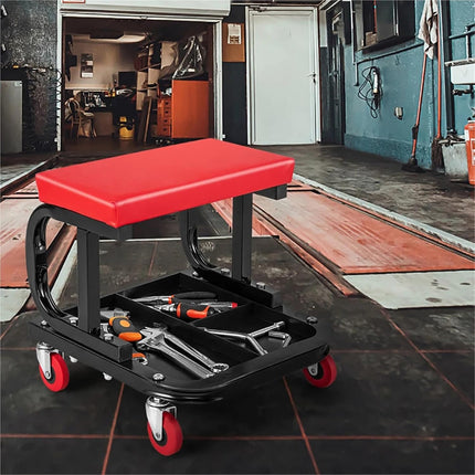 Multifunctional Movable Car Repair Stool 360° Swivel Wheels for Garage Workshop