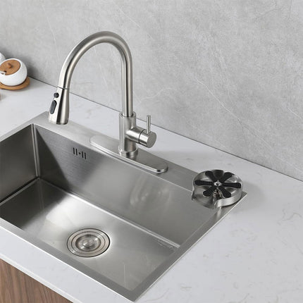 Stainless Steel Auto Glass Rinser Bottle Washer Coffee Cup Kitchen Sink Bar Tool