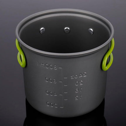 Outdoor Cookware Set for Hiking Picnic Backpacking Portable Pot Tableware Kit