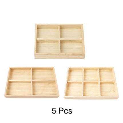 Wooden Jewelry Display Trays 5pcs Bracelet Storage Organizer for Rings Earrings