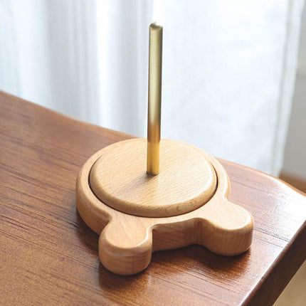 Solid Wood Rotatable Yarn Holder Durable for Knitting Crocheting Weaving Craft
