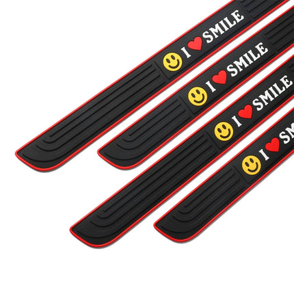 4PCS Car Threshold Bar Sticker Pedal Strip Anti Collision Door Sill Protector