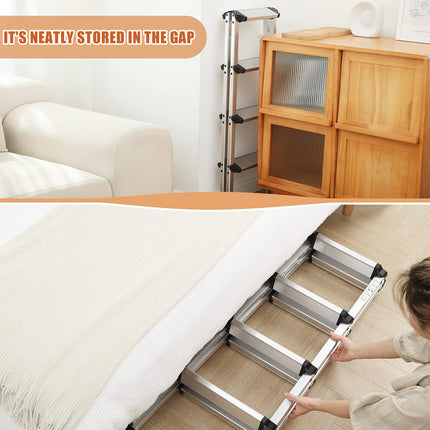 Aluminium Folding Step Ladder Double Sided 4 or 6 Step Portable 150kg