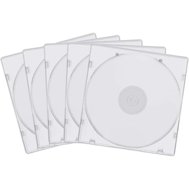 100pcs Transparent Square CD DVD Storage Box Protective Plastic Case for Discs
