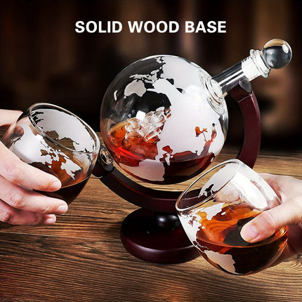 Globe Wine Decanter Glass Bottle Divider Whisky Liquor Dispenser For Home Bar