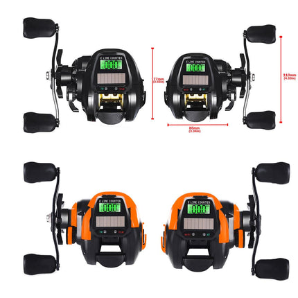 Digital Teardrop Fishing Reel Long Casting Freshwater Sea Boat Beach Raft