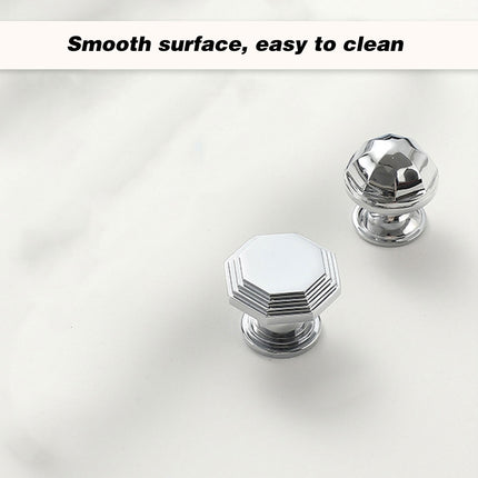 French Cabinet Handle Bright Silver Single Hole Modern Pull for Drawer Wardrobe