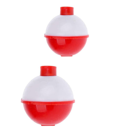 Fishing Bobbers Set 50PCS ABS Snap On Float Balls Spherical Tackle for Fishing