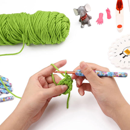 Handmade Crochet Set for Beginners DIY Craft Scarf Hat Making Supplies