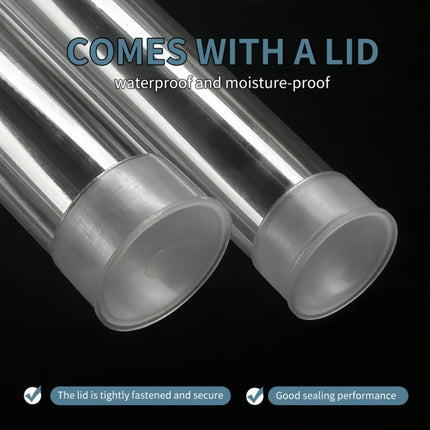 20PCS Transparent Plastic Packaging Tubes Durable for Oil Painting Artwork Use