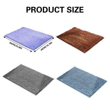 Chenille Long Hair Floor Mat Suction Non Slip Bathroom Entrance Living Room Rug