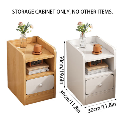 Ultra Narrow Bedside Table Storage Cabinet 30x30x50cm Bedroom Nightstand Drawer
