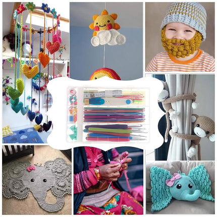 73PCS Knitting Sewing Kit Set with Needles Threads Scissors for Sewing Projects