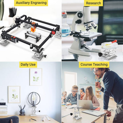 Lifting Platform Stainless Steel Manual Control Stand 10x10CM Adjustable Tool