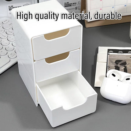 Mini Desktop Organiser Box Portable Storage Box for Office Home Desk Accessories