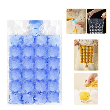 Disposable Ice Pack Bag 100PCS Water Injection Ice Cube Mold Tear Ice Grid