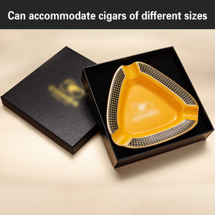 Cigar Ashtray Portable Ceramic 3 Cigars Ash Tray Tobacco Cigarette Gadgets Home
