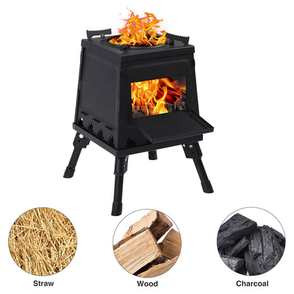 Camping Cassette Stove Portable Windproof Folding Gas Burner For Outdoor BBQ