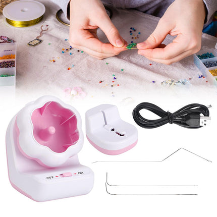 Electric Automatic Beading Machine DIY Jewelry Making Tool Efficient Threading
