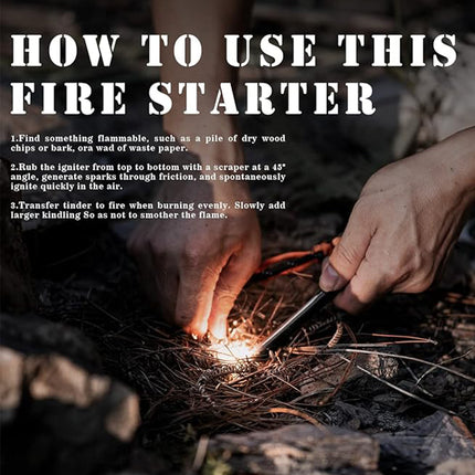 Camping Flint Fire Sticks Premium Quality Outdoor Emergency Picnic Campfire Tool