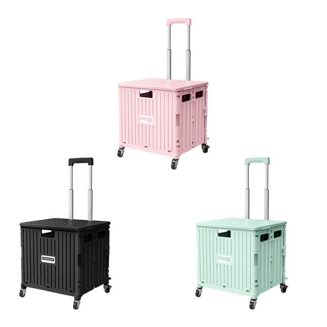 Portable Foldable Shopping Cart Grocery Trolley Wheels Collapsible Supermarket