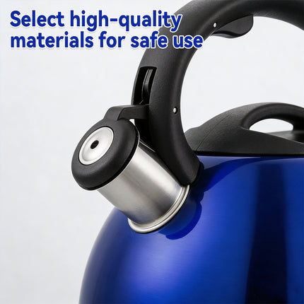 Stainless Steel Whistling Kettle Induction Heat Resistant Handle Home Tea Pot