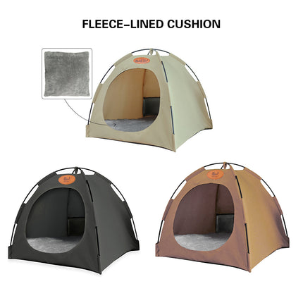 Folding Camping Pet Tent for Cats Puppy Bed Indoor Cat Nest Dog Cave Style House