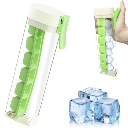2pcs Press Ice Cube Tray 6 Grid Small Mould with Lid Ice Storage Box for Freezer