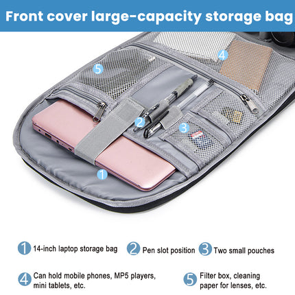 Outdoor Portable Double Shoulder Digital Camera Bag Water Resistant Shockproof